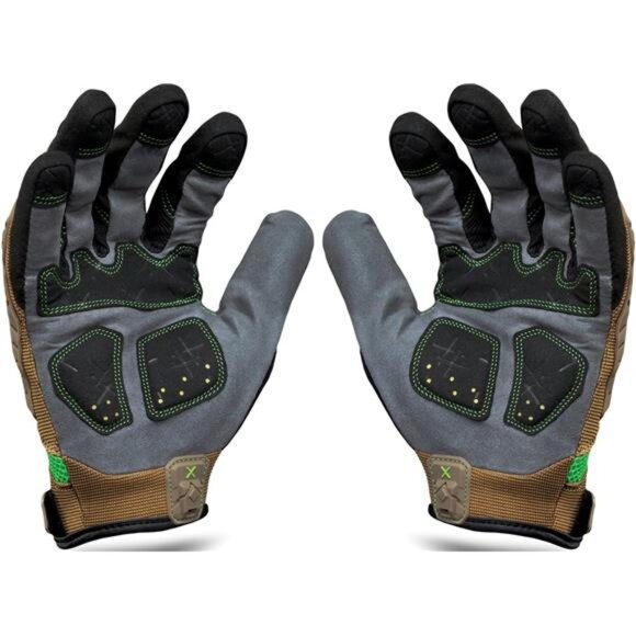 Motor Impact Glove; Work Gloves, TPR Impact Protection, (1 Pair), Brown - Picture 3 of 7